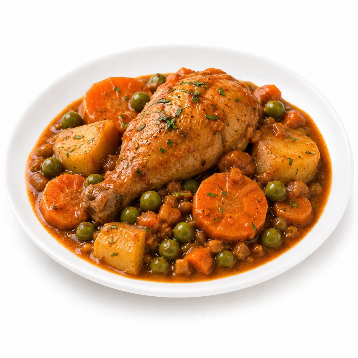 Estofado de Pollo servido en plato