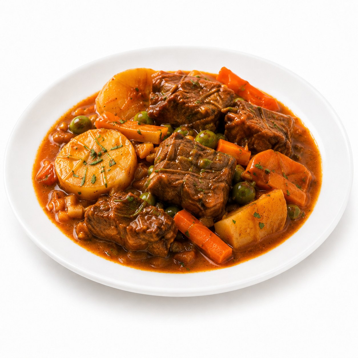 Estofado de Res servido en plato