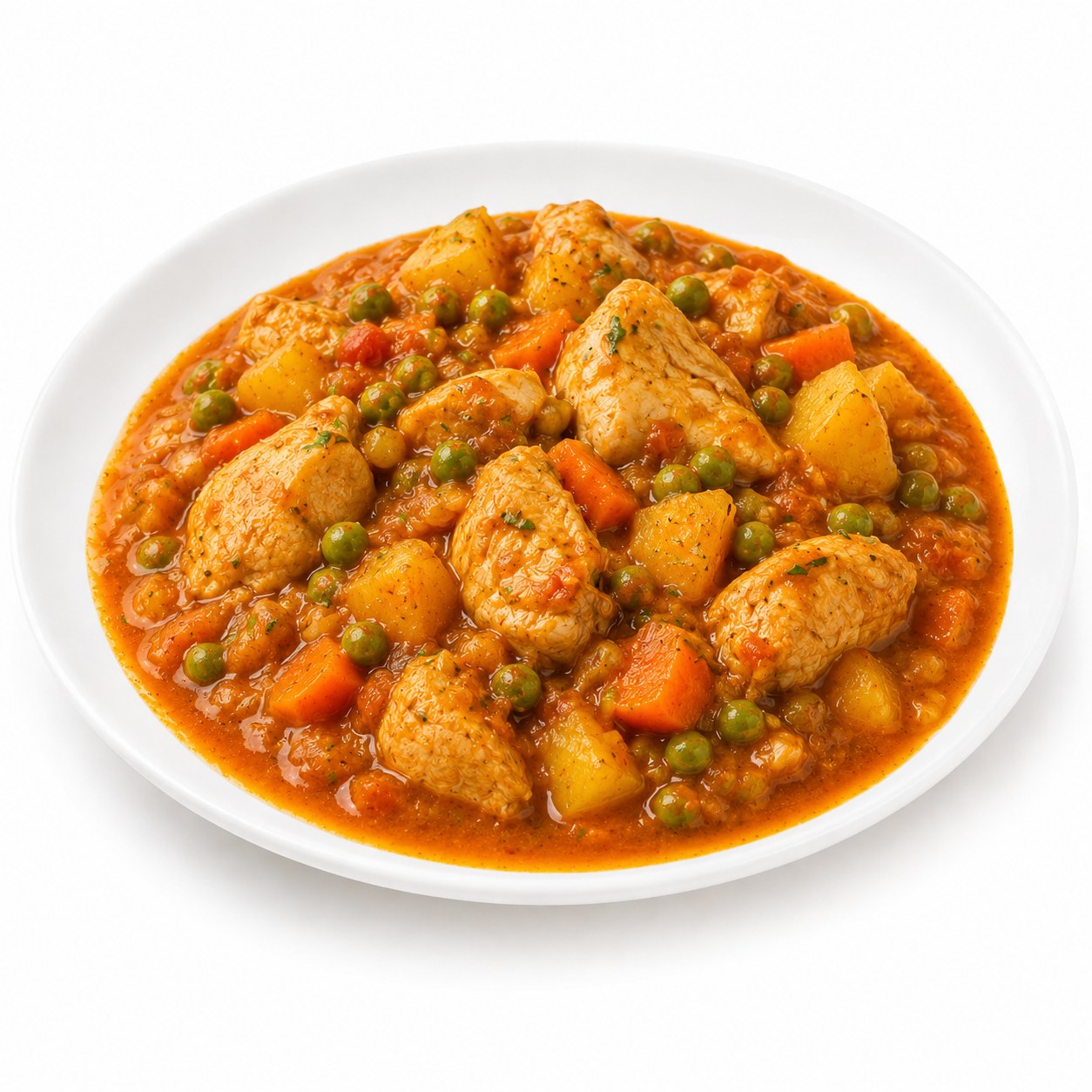 Guiso de Pollo servido en plato