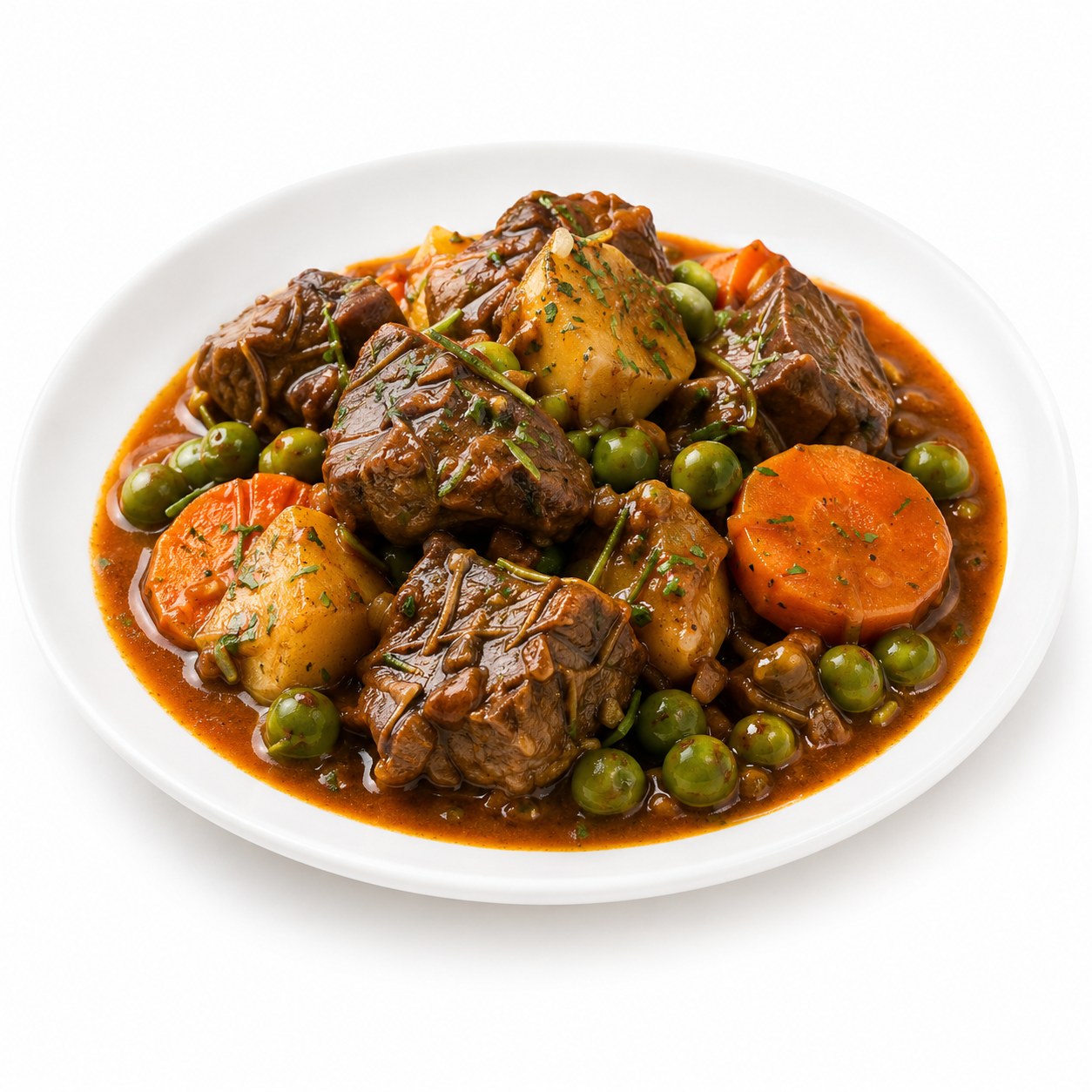 Guiso de Res servido en plato