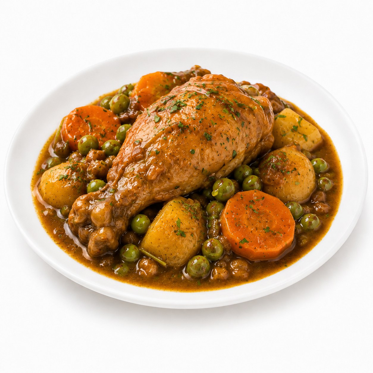 Seco de Pollo servido en plato