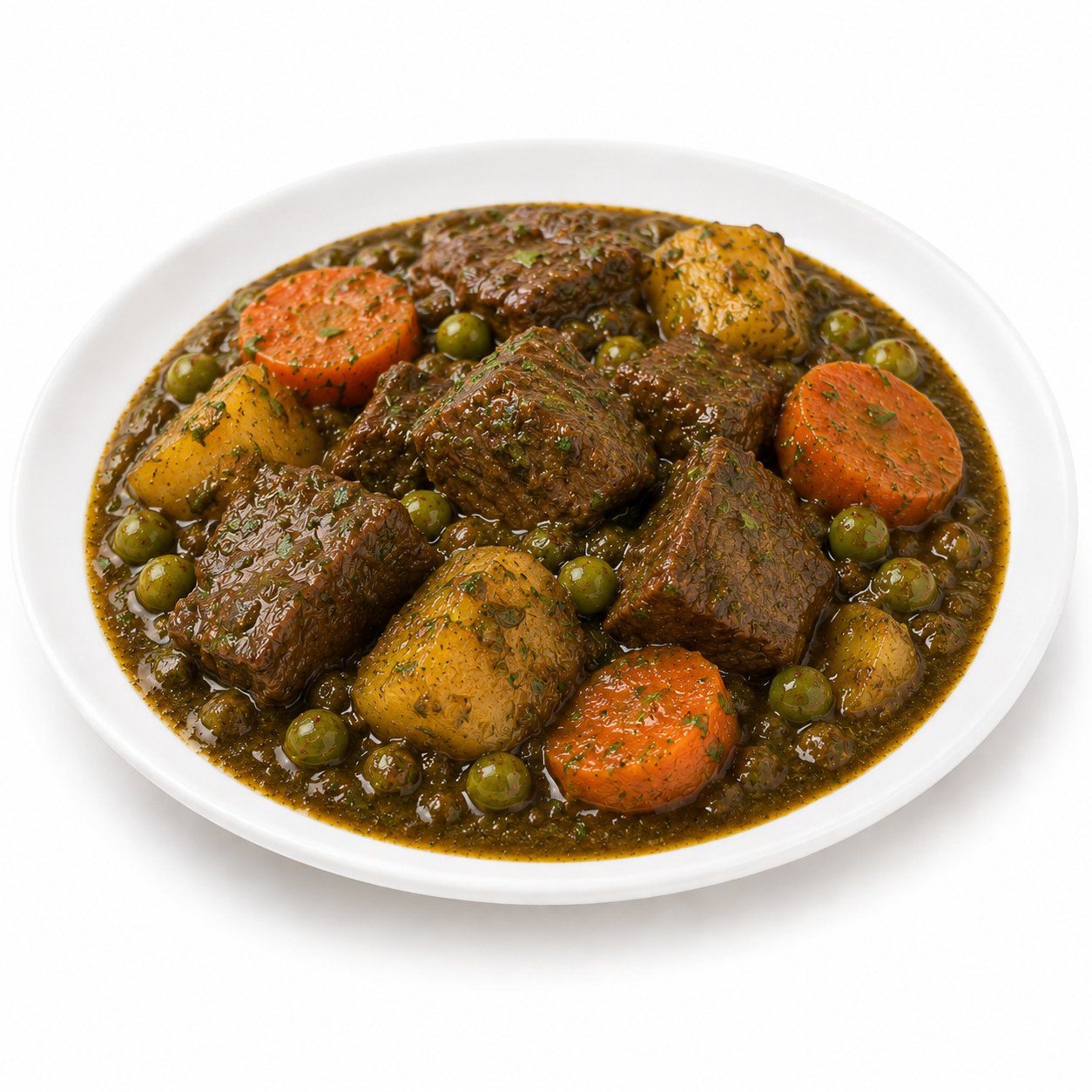 Seco de Res servido en plato
